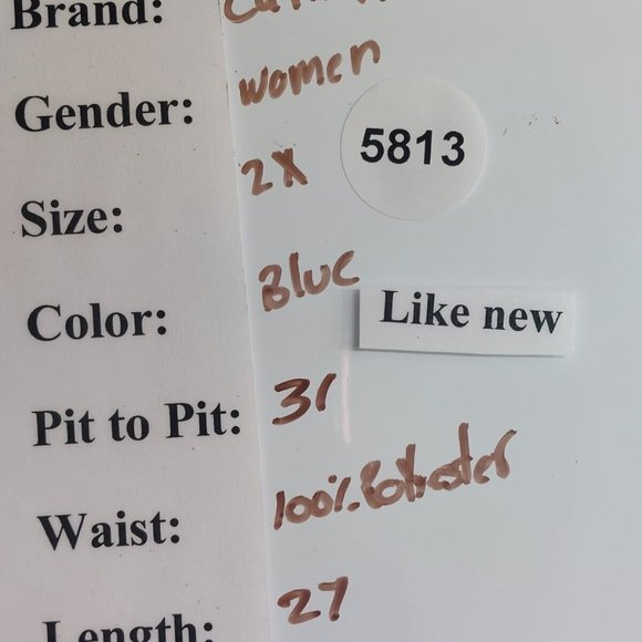 Catherines Womens Blue Crochet 3/4 Sleeve‎ Side Slit Tunic Top Size 2X 22/24W - Picture 5 of 5